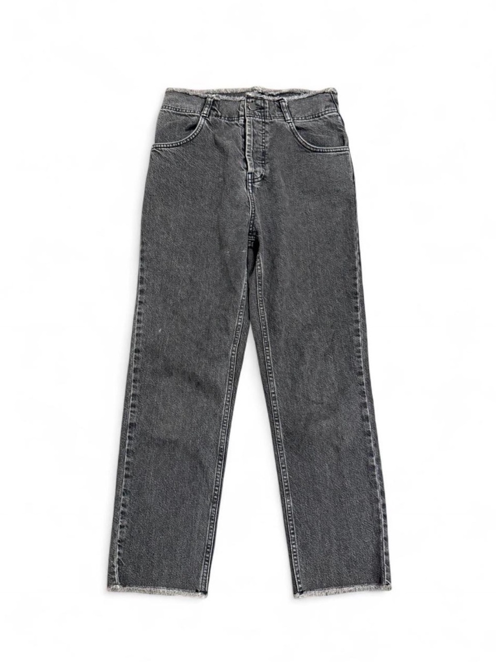 Topshop Straight Leg Jeans in Charcoal Gray